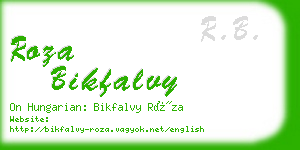 roza bikfalvy business card